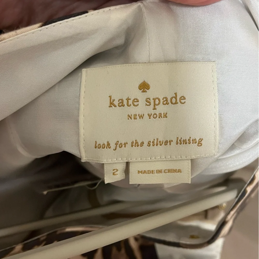 kate spade Leopard Print Mini Dress in Brown & Cream NWT